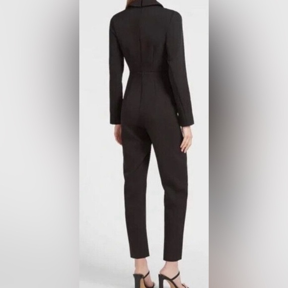 NEW Express Jumpsuit Size 4 Classic Black Long Sleeve Ankle Pants Romper NWT - Picture 2 of 12